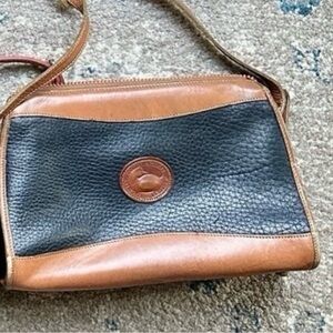 Vintage Dooney & Bourke Camera Pebbled Leather Handbag